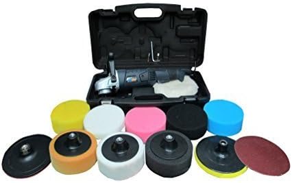 PowerStormÂ® Car Polisher Buffer Sander with Carry Case Plus 12 Car Polisher Heads DELUXE PLATINUM Pack Fantastic Value by Powerstorm