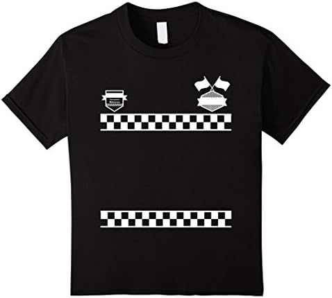 Kids Race Car Driver Racer Kids/Adult Halloween Costume T-Shirt 12 Black