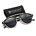 AEVOGUE Polarized Sunglasses Mens Semi-Rimless Retro Unisex Glasses AE0504 (Black, 51)