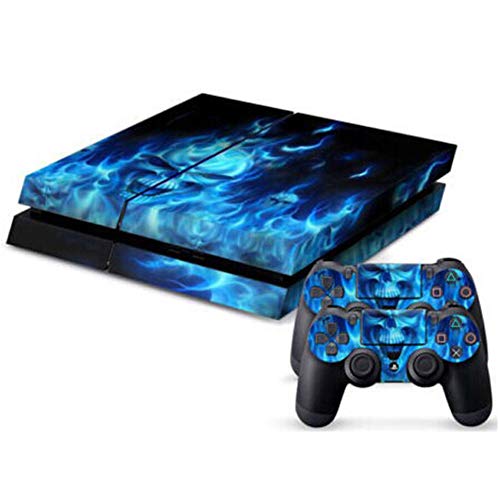 Skull Ghost Fire Vinyl Decal Waterproof Anti-dust Removable Full Body Protective Stickers Skin Cover for PS4 Game Player Handle ，Protective Console and Controller Skin Sticker for PS4 - Thumbnail 6