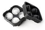 Durable Ice Ball Maker - FDA Approved Ice Ball Maker Silicon Ice Mold Tray Slowly Melting Ice Cubes Large 4 x 4.5 cm Ice Ball Maker Perfect For Party, BBQ, Hurricane Glasses & Cocktails - Blusmart