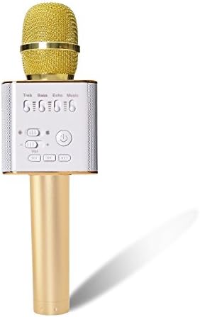 Q9 Mini Wireless Microphone Portable Handheld Cellphone Karaoke Player Universal Mobile Phone Speaker Karaoke Mic for Home KTV, Outdoor Party, Mini KTV, Singing, Recording Xhrzw