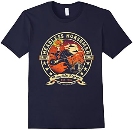 Mens Headless horseman t shirt Halloween pumpkin ale 2017 shirt 2XL Navy