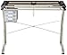 Coaster Home Furnishings - Melo - Metal and Glass - 41-Inch Drafting Table with Adjustable Pitch, Three Drawers, Retractable Pencil Ledge and Storage Compartments - Home Office - Silver - 800986