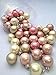 45 Pc Mini Pink Gold Beige Decorative Hanging Ornaments Indoors Glass Xmas Christmas Tree Decor Ball Bauble Party Home Holiday Decorations