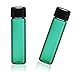MagnaKoys® 2 Dram 1/4 oz Emerald Glass Vials w/Cap for Essential Oils & Liquids Available in Amber (Pack of 2)
