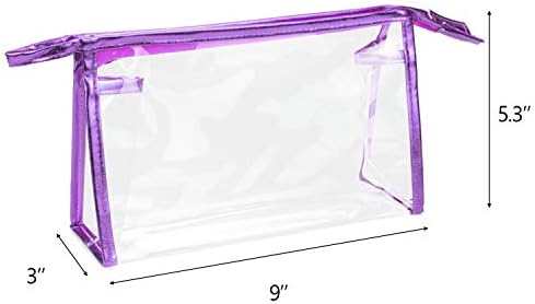 Hedume 10 Pcs Transparent Waterproof Cosmetic Bag, PVC Clear Makeup Organizing Bags With Zipper Perfect for Bathroom, Travel 5 Hedume 10 Pcs Transparent Waterproof Cosmetic Bag, PVC Clear Makeup Organizing Bags With Zipper Perfect for Bathroom, Travel