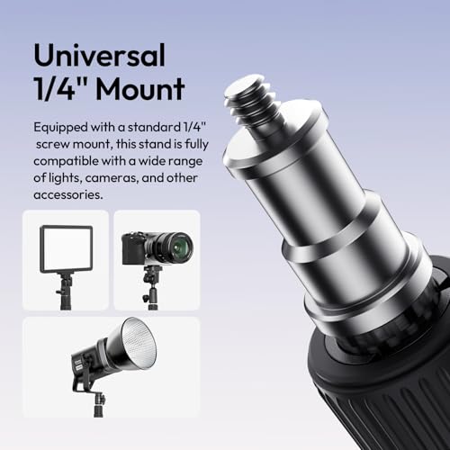 ULANZI T230 230 cm Carbon Light Stand Professional Reversible Carbon Fibre Lamp Stand with Carry Bag, Max Load 5 kg, Removable Centre Axis Portable Compact Tripod Metal for Studio Light