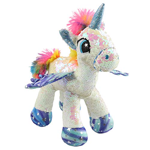 "Athoinsu Flip Sequin Unicorn Plush Sparkle Stuffed Animal With Reversible Glitter Sequins Christmas