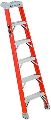 Louisville Ladder FH1506 Fiberglass Pro Shelf Ladder, Type IA, 300-Pound Load Capacity, 6-Feet