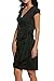 Women's Classic Cap Sleeve V-Neck Draped Tie-Belt Cocktail Wrap Dress Black XX-Large