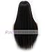 FUHSI Hair Virgin Hair Glueless Human Hair Lace Front Wig Brazilian Remy Straight Hair Wigs with Baby Hair For African Americans 130% Density Natural Color 24inch