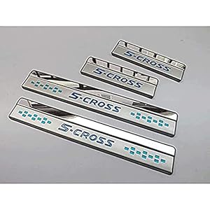 4Pcs Auto Roestvrij Staal Instaplijsten Kick Platen, voor Suzuki Sx4 S-Cross S Protector Plaat Pedaal Buitenste Platen…