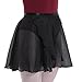 Wuchieal Lady's Sheer Wrap Skirt Ballet Skirt Ballet Dance Dancewear (Black, One Size)