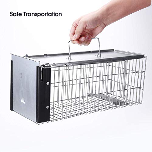 Faicuk Heavy Duty Squirrel Trap Chipmunk Trap and Other Similar-Size Rodents - 16" x 6" x 6" - Thumbnail 5