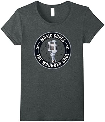 Womens Musician Apparel Music Cures Band Shirt XL Dark Heather