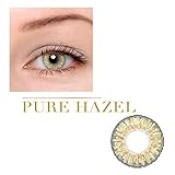 A Pair of Cute Colored Multicolor Eyes Lenses with Case-(US Stock)-Pure_Hazel