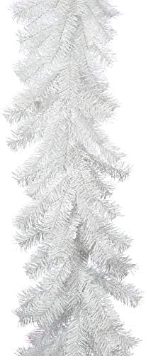 Est Lee Display L D 1902 ホワイトクリスマスガーランド 手作り 人工ティンセルブラシ 素朴な休日 6