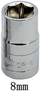 Wildgirl Home 1/2 inch Drive Tool Wrench Accessory Standard Metric Ratchet Hexagon Socket 1pc (8mm)