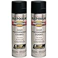 Rust-Oleum 239107 Professional High Performance Enamel Spray Paint, 15 Oz, Semi-Gloss Black (Pack of 2)