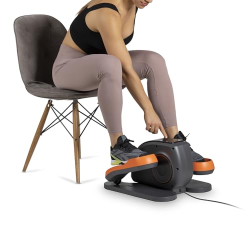 POWER LEGS Eliptic Trainer + Regalo Compresa Cervical Térmica | Elíptica motorizada compacta con 3 programas de Entrenamiento pre-programado | Recupera Movilidad y Alivia cansancio Muscular
