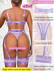 Kaei&Shi Garter Belt Thong Lingerie for