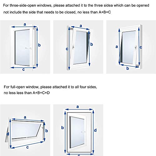 Fensterabdichtung klimagerät 300cm für mobile Klimageräte, Klimaanlagen, Wäschetrockner, Ablufttrockner | Hot Air Stop zum Anbringen an Fenster, Dachfenster, Flügelfenster