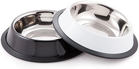 McSunley 850-2 Stainless Steel 2Piece No Skid Pet Bowl Set
