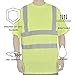 SHORFUNE High Visibility T-Shirt with Short Sleeve, Reflective Strips, Yellow, ANSI/ISEA Standards, XXL
