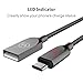 USB Type C Charger Cable, Uciefy Auto Disconnect USB3.0 Type C Fast Charging Cable 4ft Nylon Braided with LED Indicator for Samsung S8/S8+,Nintendo Switch,New Macbook,Google Pixel,Huawei,Oneplus