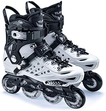Roller Skates Skates Adult Inline Skates Adult Men And Women Flat Shoes Beginner Skates (Color : White, Size : M)