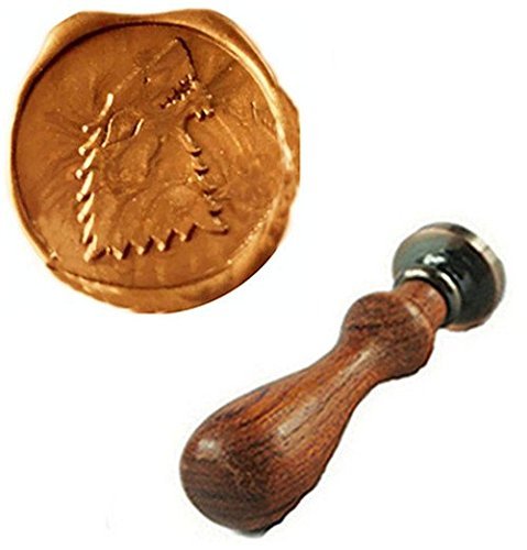 Vintage Cool Wolf Custom Picture Logo Wedding Invitation Wax Seal Sealing Stamp Rosewood Handle Set Kit