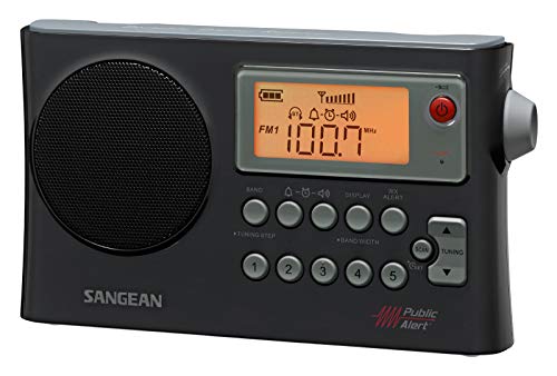 Sangean PR-D4W AM/FM Weather Alert Portable Radio with Bandwidth Narrowing, AM Auto Tracking