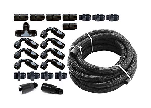Braided Fuel Line Kit for -6 Aeromotive FPR Fits WRX 02-14/STI 07-18/FXT 06-13