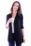 Simply Ravishing SR Women's Basic 3/4 Sleeve Open Cardigan (Size: Small-5X), 2X, Black