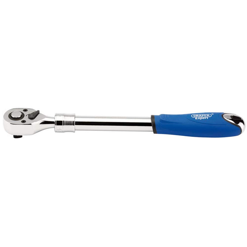 Draper 26800 1/2-Inch Square Drive 72 Tooth Extending Reversible Ratchet , Blue