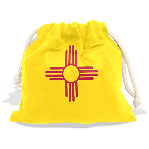 image for CoolPrintAll New Mexico State Flag Velvet Drawstring Gift Bag Wrap Pre