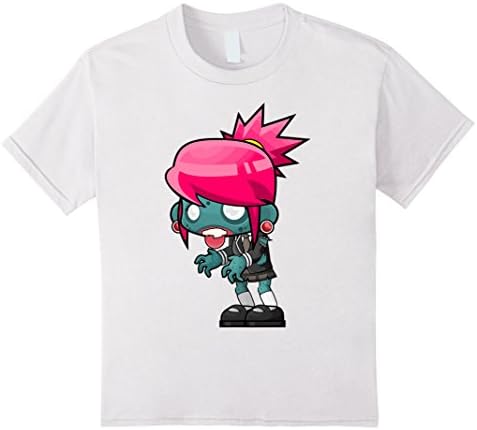 unisex-child Zombie Girl T-Shirt for Scary Halloween Festival 10 White