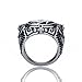 ELFASIO Men Stainless Steel Rings Egyptian Pharaohs Eye of Horus Ra Udjat Silver Tone Jewelry Size 8-15