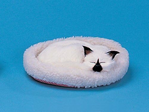 Cat Sleeping in Bed Collectible Figurine Kitten Statue Decoration New