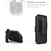 iPhone 5 5S SE Belt Clip Case: Stalion Secure Holster Shell & Kickstand Combo (Jet Black) 180° Degree Rotating Locking Swivel + Shockproof Protection