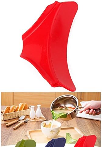 Kitchen Tool Silicone on Pot Pan Pitcher Pads Spill Water Good Ideas safe to 480 degrees (Red)