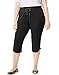 Just My Size Plus-Size French Terry Dolphin-Hem Pocket Capri Pants (J347) -BLACK -4XL