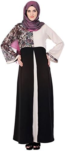 Modest Forever Print Yoke Panel Frock Abaya