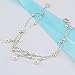 Pesily Sterling Silver Anklets Pearl Beach Female Jewelry Minimalist for Lady Women Girls Fashion Simple