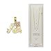 14k Yellow Gold Two-Tone Mom with Butterfly Pendant on 14K Yellow Gold Rope Chain Necklace, 20