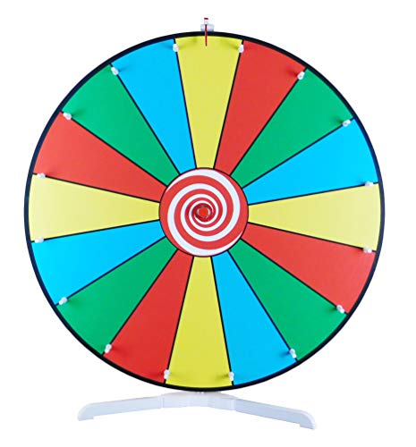 Spinning Prize Wheel 24” Color Face Dry Erase Spin Wheel with Classic Peg Design - Thumbnail 2
