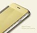 iPhone 6s Mirror Case, Luxury Mirror Ultra Clear Window View Leather Holster Makeup Flip Full Body Cover Case for Samsung iPhone 6s 4.7 inch (iPhone 6s, Rose Gold)