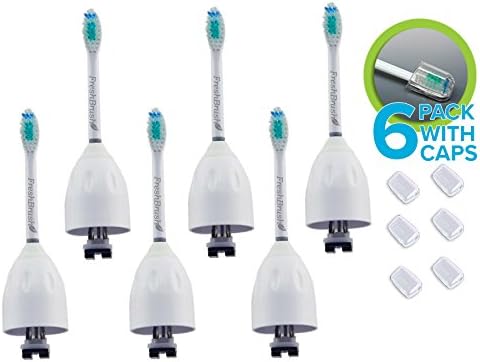 Premium Replacement Toothbrush Heads | Fits Philips Sonicare E-Series Handles Advance, Essence, Elite, CleanCare and Extreme | Soft Reminder Bristles | 6 Pack