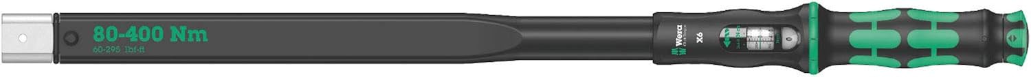 Wera 05075656001 Click Torque x 6 for Insert Tools Torque Wrench 80-400 Nm, 14x18 mm, Black, 14x18, 80-400 Nm